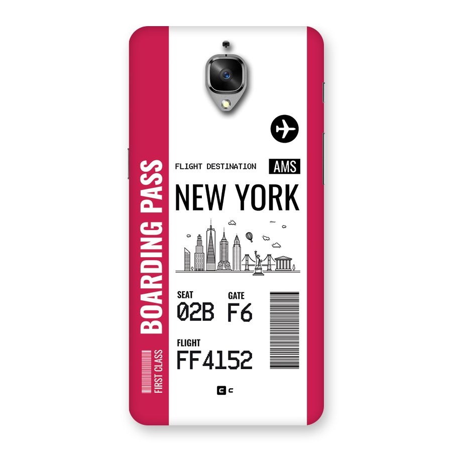 New York Boarding Pass Back Case for OnePlus 3T