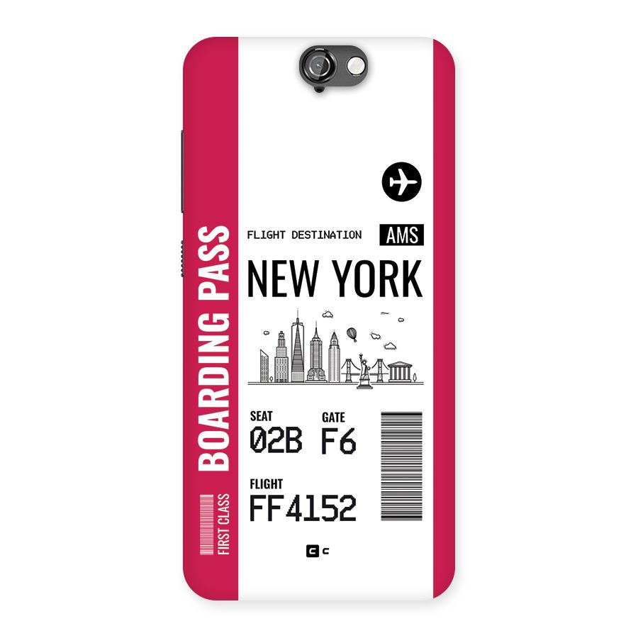 New York Boarding Pass Back Case for One A9