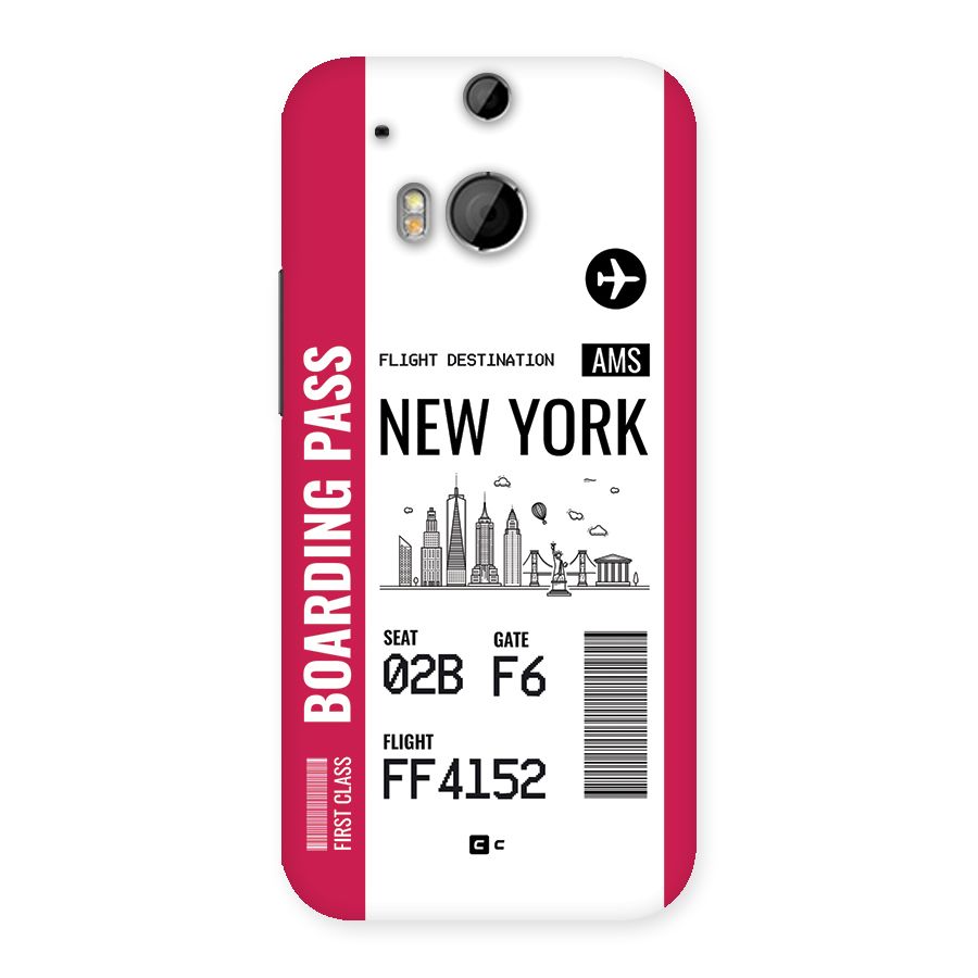 New York Boarding Pass Back Case for One M8