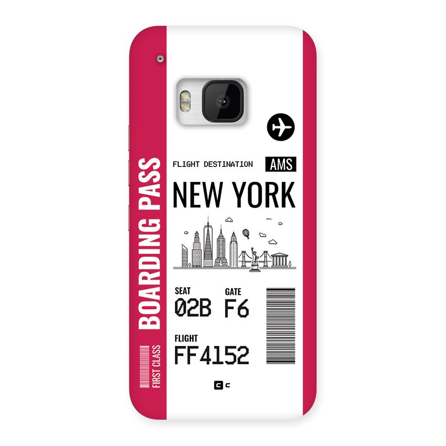 New York Boarding Pass Back Case for One M9