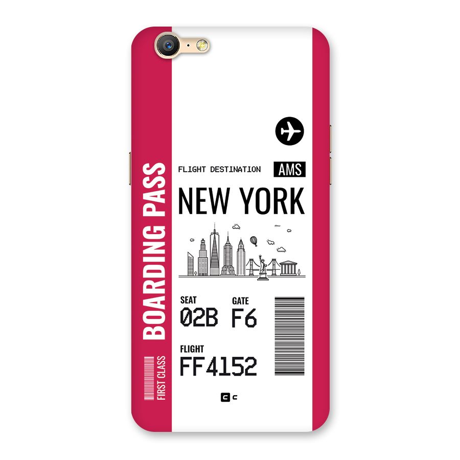 New York Boarding Pass Back Case for Oppo A39
