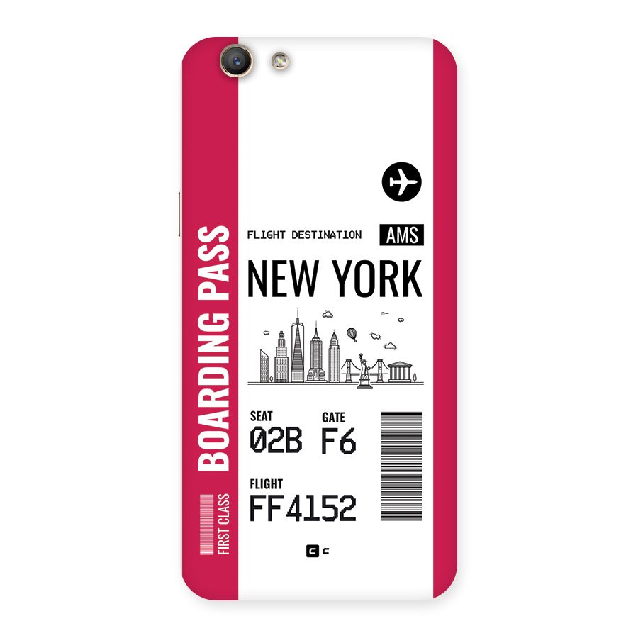 New York Boarding Pass Back Case for Oppo F1s
