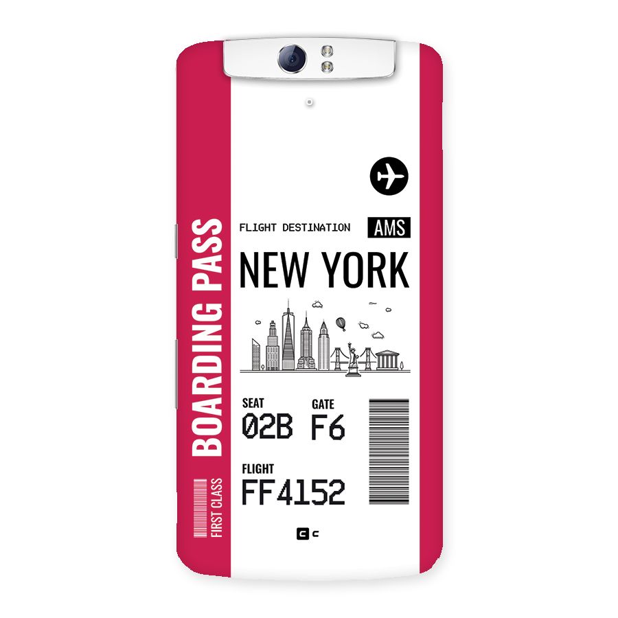 New York Boarding Pass Back Case for Oppo N1