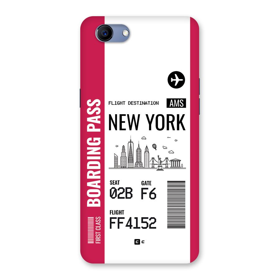 New York Boarding Pass Back Case for Realme 1