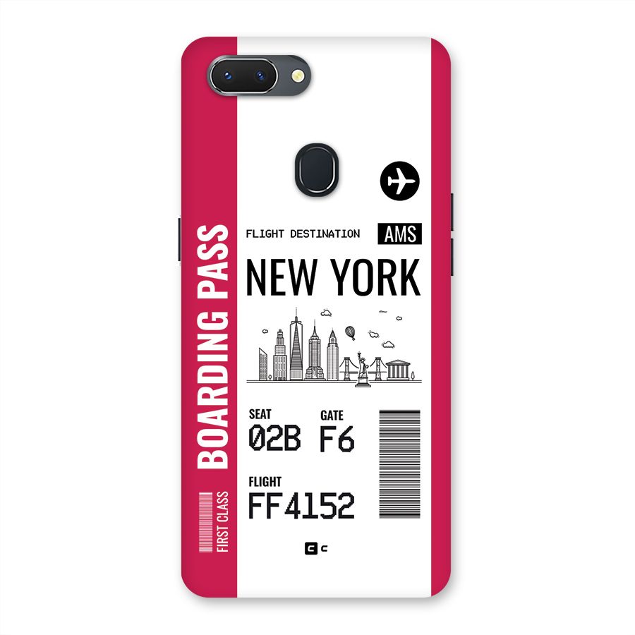 New York Boarding Pass Back Case for Realme 2