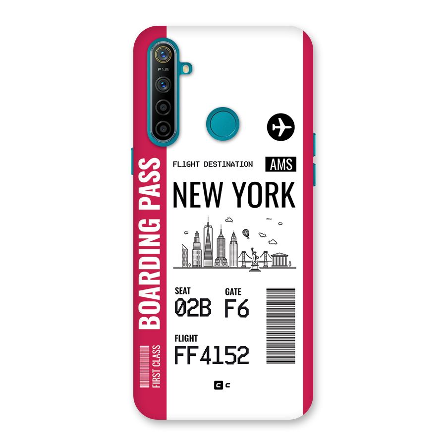 New York Boarding Pass Back Case for Realme 5i