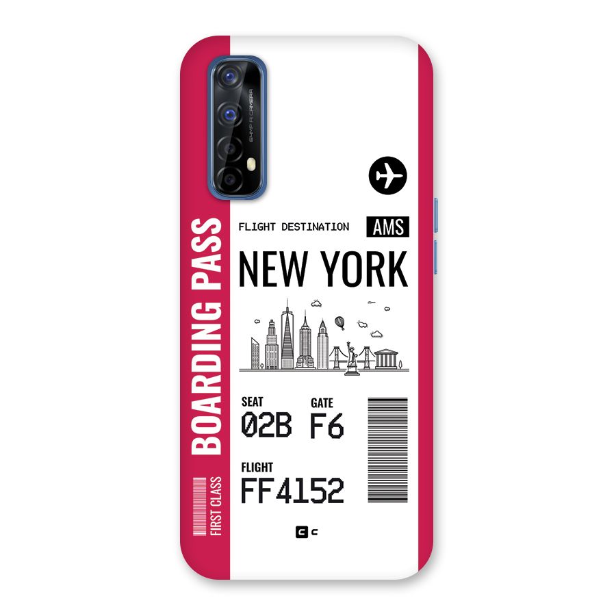 New York Boarding Pass Back Case for Realme 7