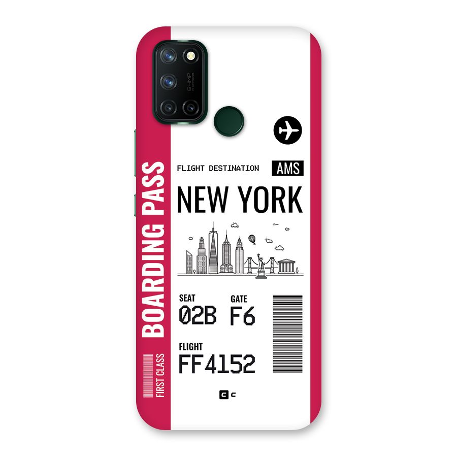 New York Boarding Pass Back Case for Realme 7i