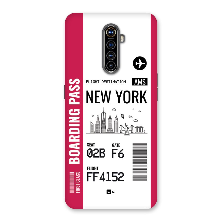 New York Boarding Pass Back Case for Realme X2 Pro