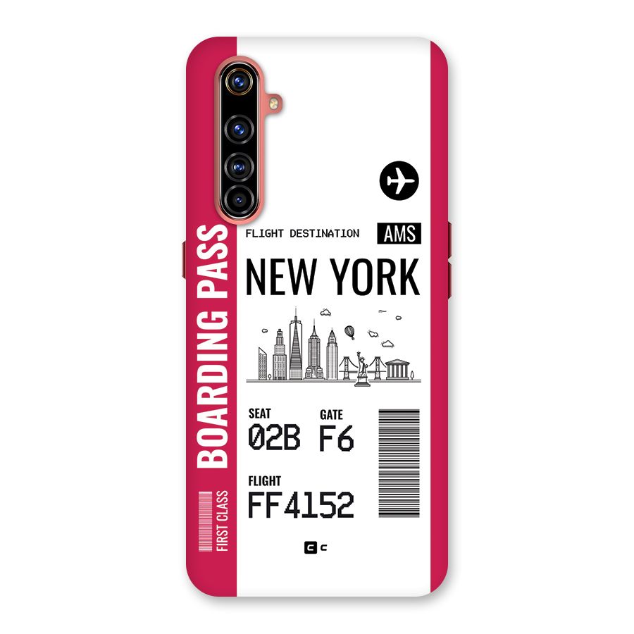 New York Boarding Pass Back Case for Realme X50 Pro