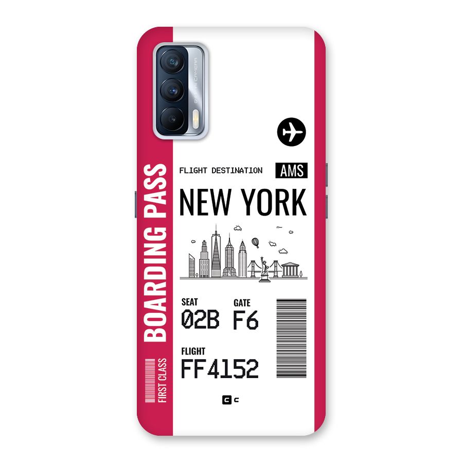 New York Boarding Pass Back Case for Realme X7