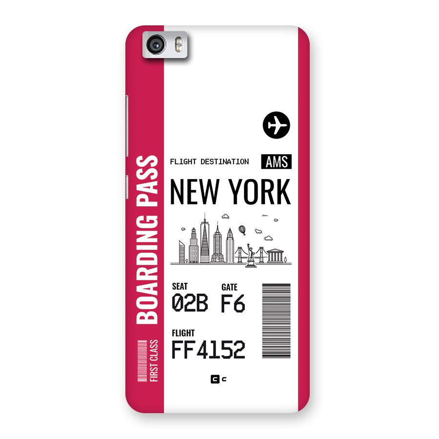 New York Boarding Pass Back Case for Redmi Mi 5