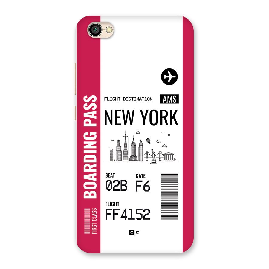 New York Boarding Pass Back Case for Redmi Y1 Lite