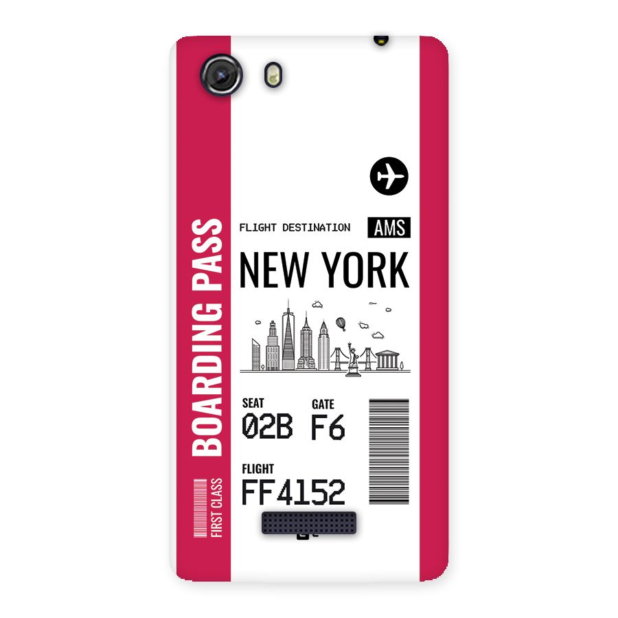 New York Boarding Pass Back Case for Unite 3