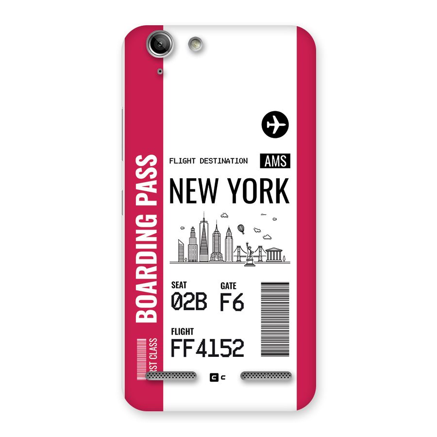 New York Boarding Pass Back Case for Vibe K5