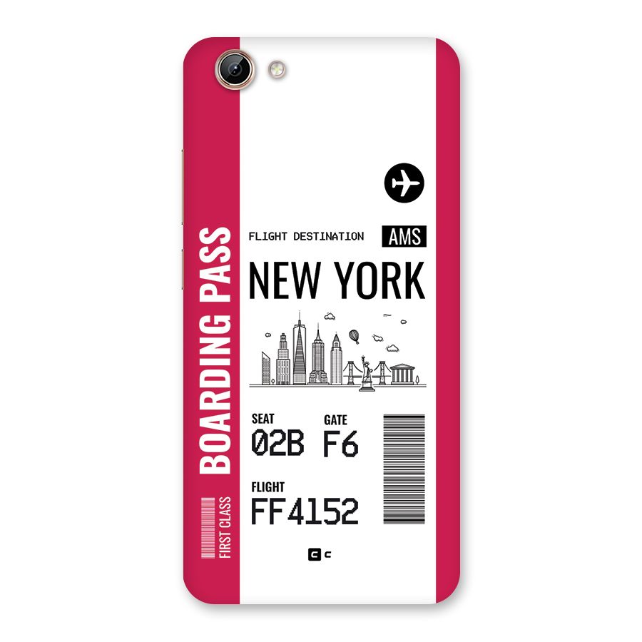 New York Boarding Pass Back Case for Vivo Y71