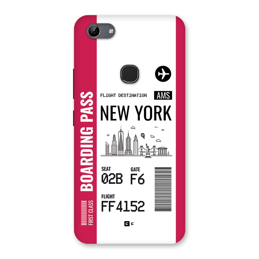 New York Boarding Pass Back Case for Vivo Y81
