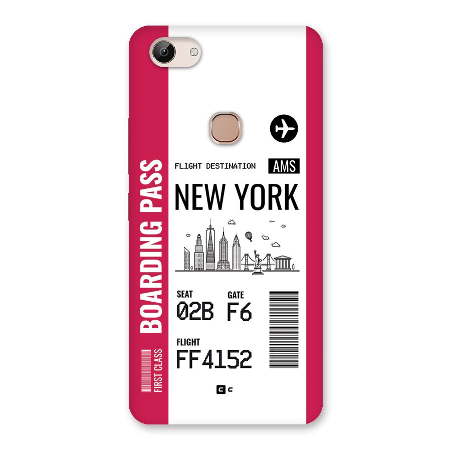 New York Boarding Pass Back Case for Vivo Y83