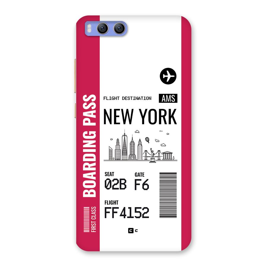New York Boarding Pass Back Case for Xiaomi Mi 6
