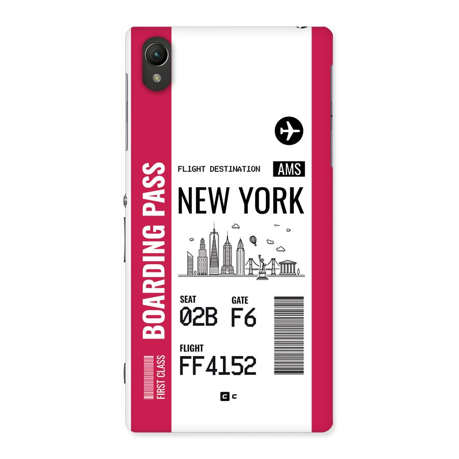 New York Boarding Pass Back Case for Xperia Z1