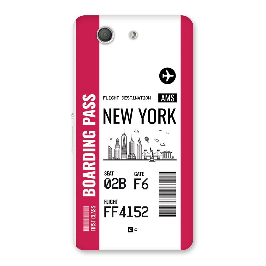 New York Boarding Pass Back Case for Xperia Z3 Compact