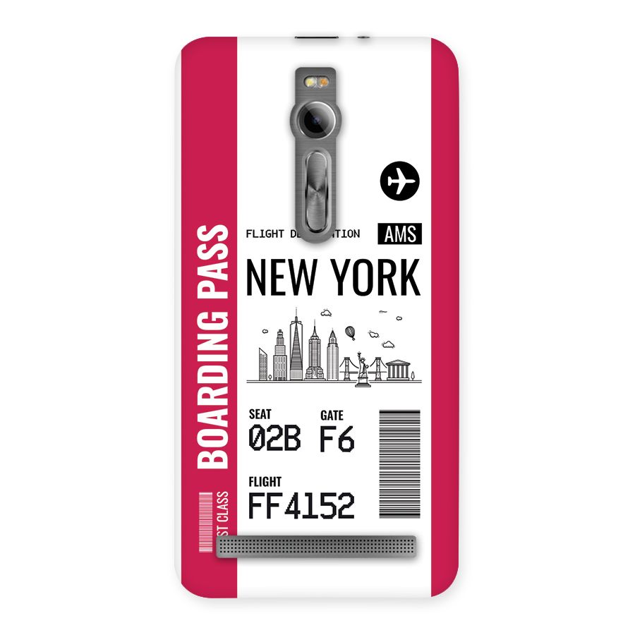 New York Boarding Pass Back Case for Zenfone 2