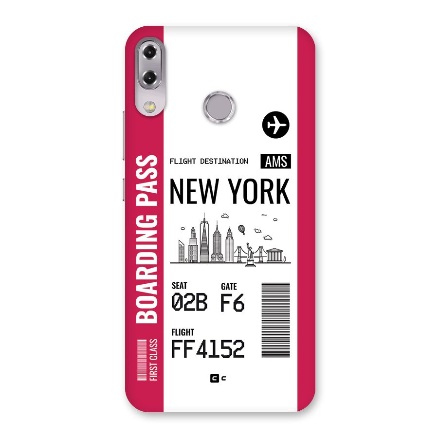 New York Boarding Pass Back Case for Zenfone 5Z