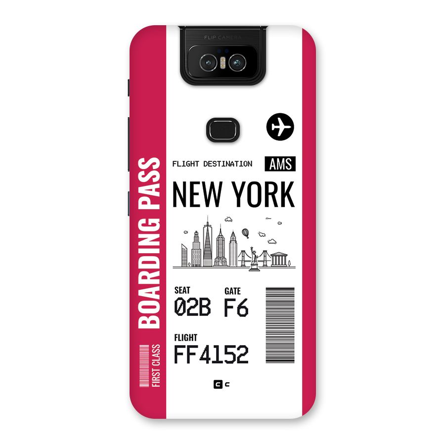 New York Boarding Pass Back Case for Zenfone 6z