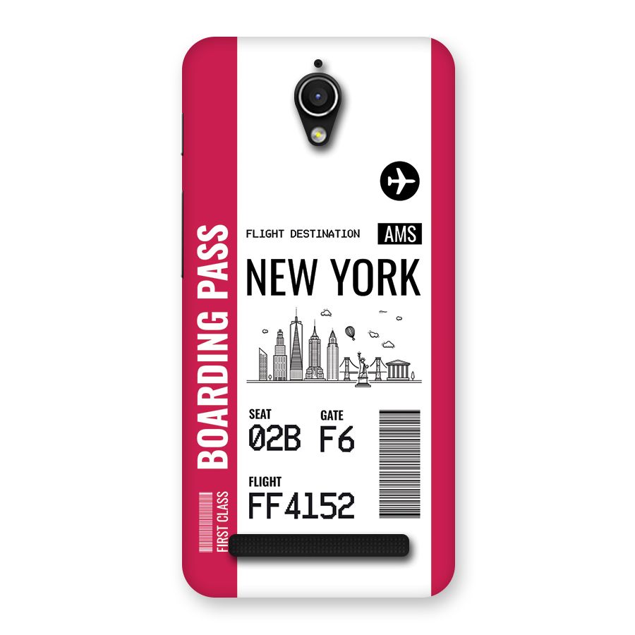 New York Boarding Pass Back Case for Zenfone Go