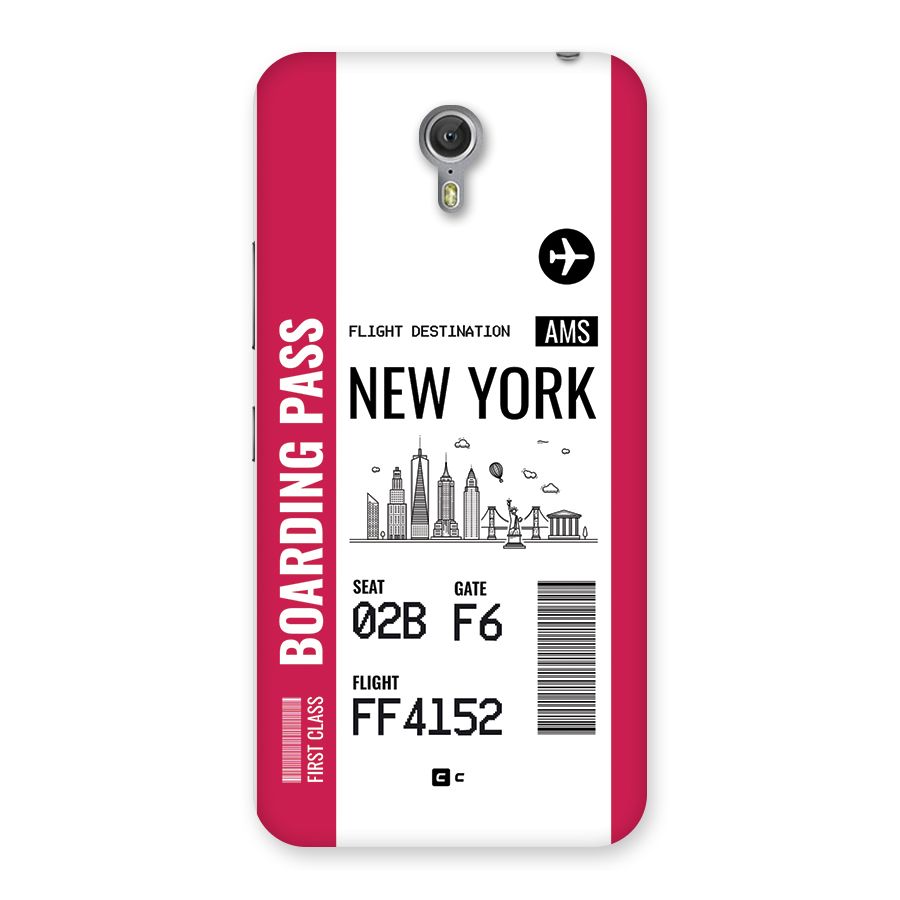 New York Boarding Pass Back Case for Zuk Z1