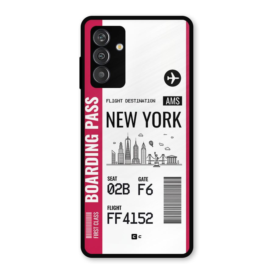 New York Boarding Pass Metal Back Case for Galaxy F13