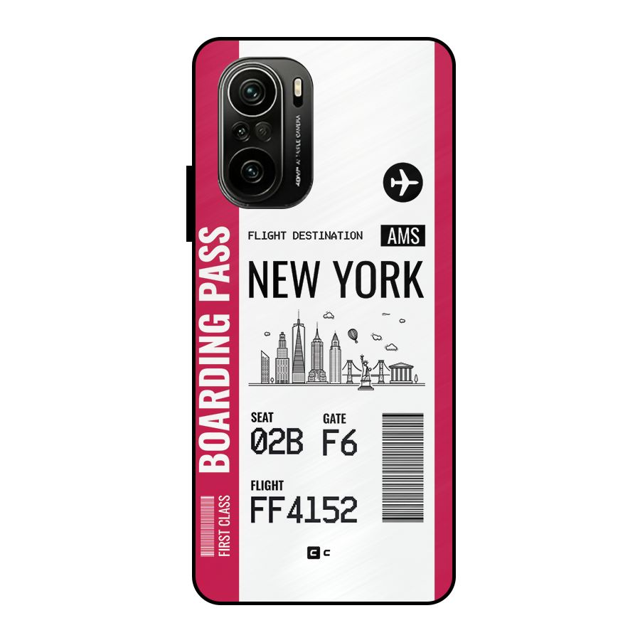 New York Boarding Pass Metal Back Case for Mi 11x
