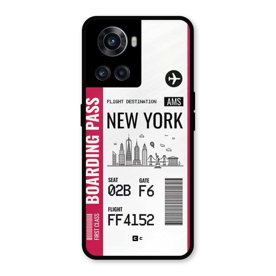 New York Boarding Pass Metal Back Case for OnePlus 10R