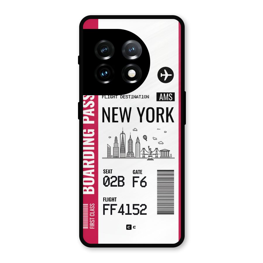 New York Boarding Pass Metal Back Case for OnePlus 11