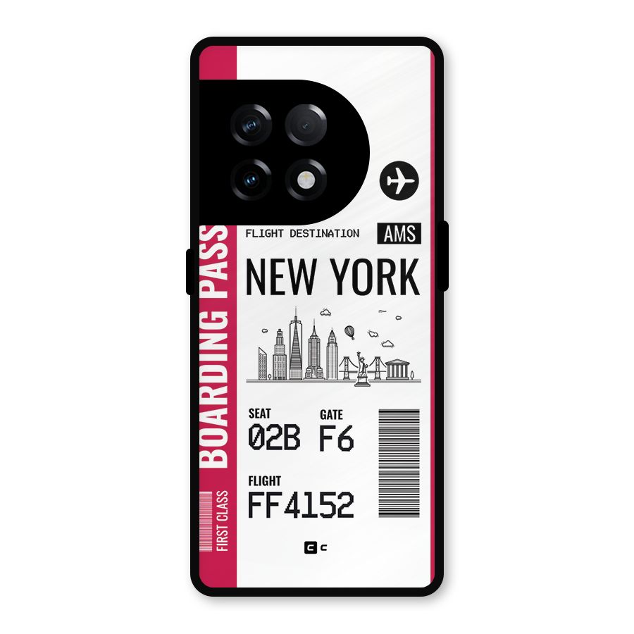 New York Boarding Pass Metal Back Case for OnePlus 11R
