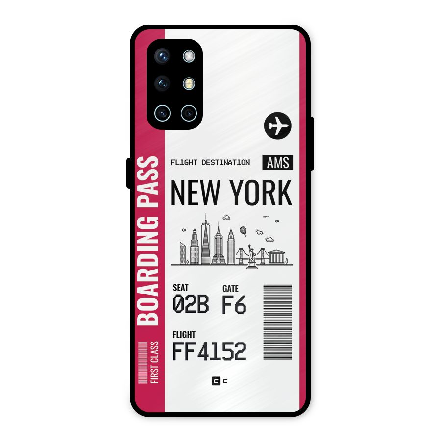 New York Boarding Pass Metal Back Case for OnePlus 9R