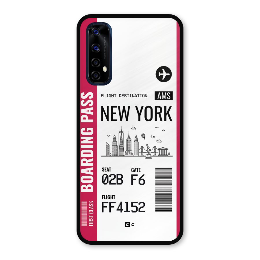 New York Boarding Pass Metal Back Case for Realme 7