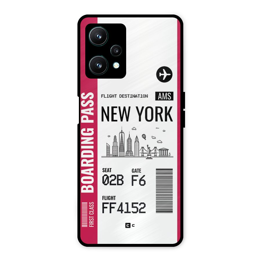 New York Boarding Pass Metal Back Case for Realme 9 Pro 5G