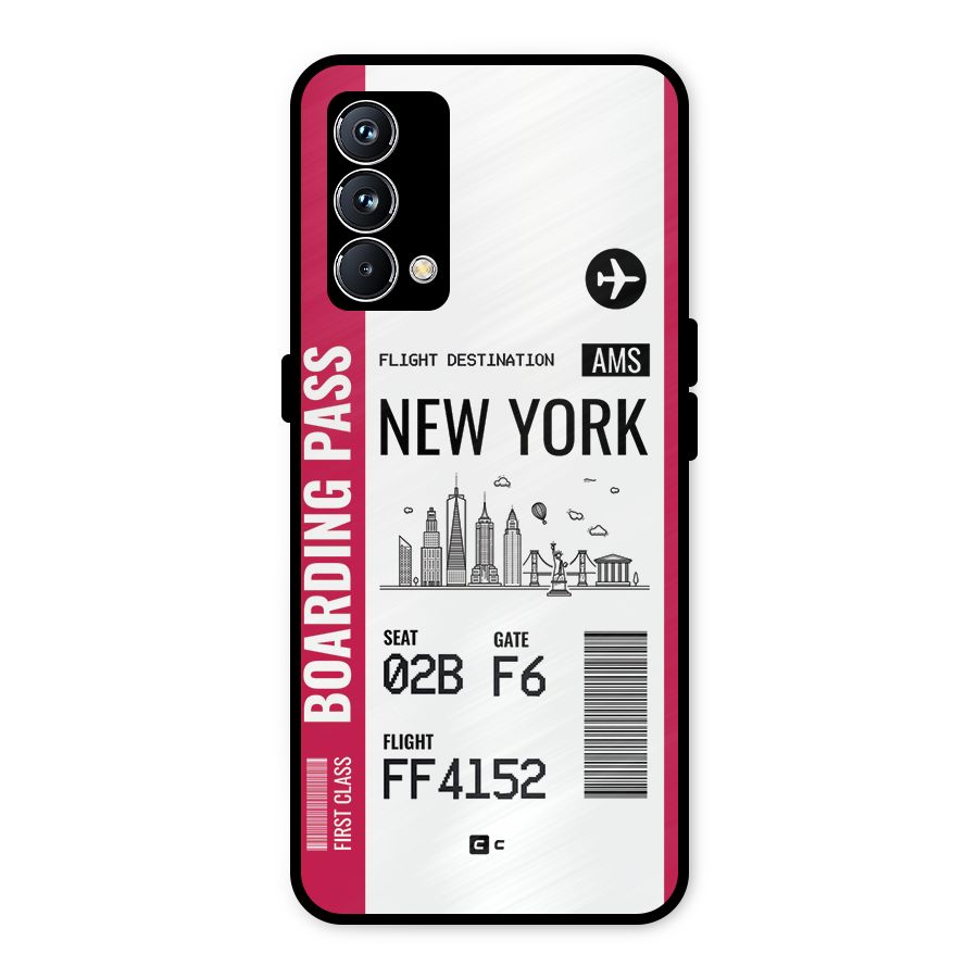 New York Boarding Pass Metal Back Case for Realme GT Master Edition