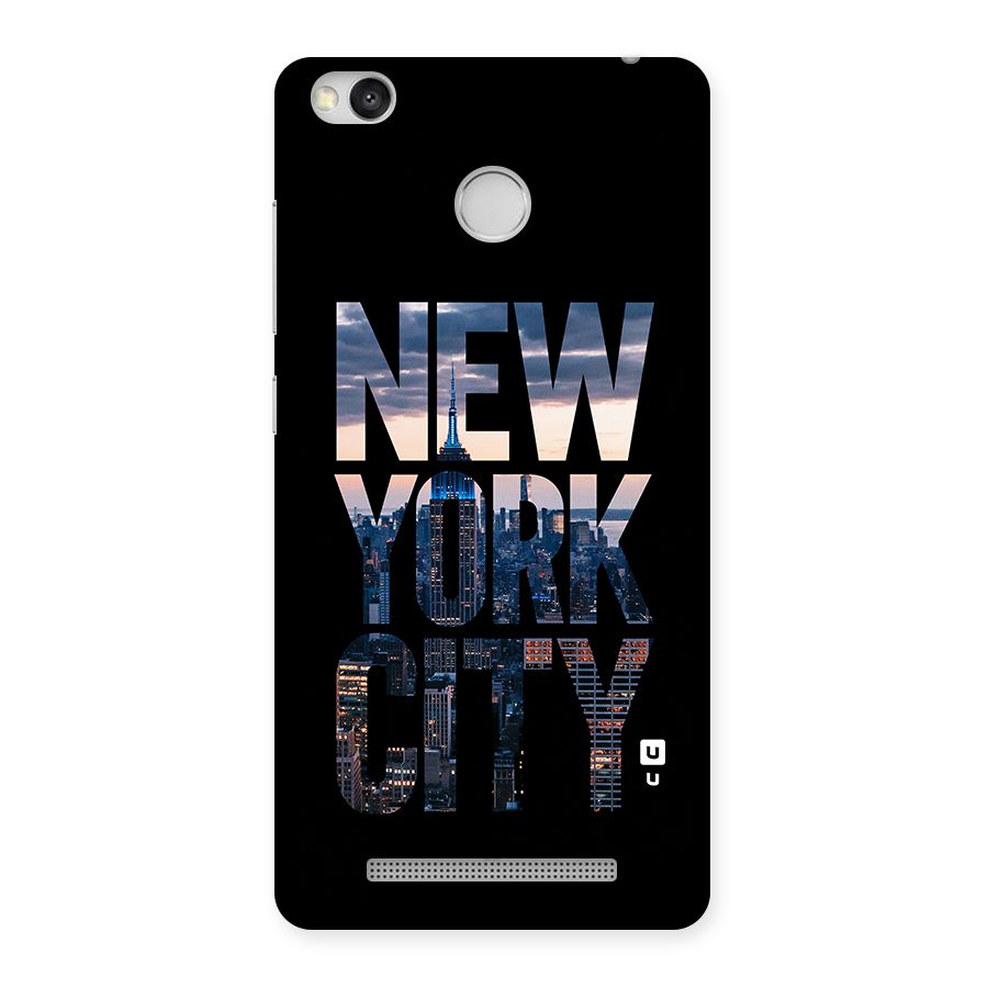 New York City Back Case for Redmi 3S Prime