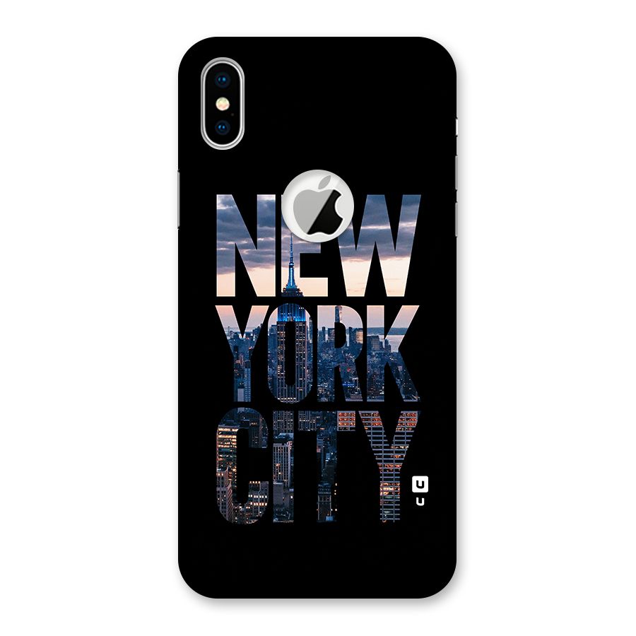 New York City Back Case for iPhone XS Logo Cut