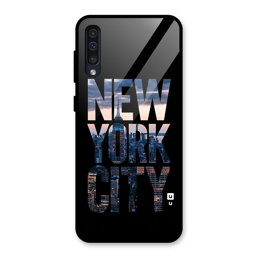 New York City Glass Back Case for Galaxy A30s