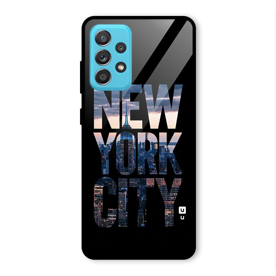New York City Glass Back Case for Galaxy A52