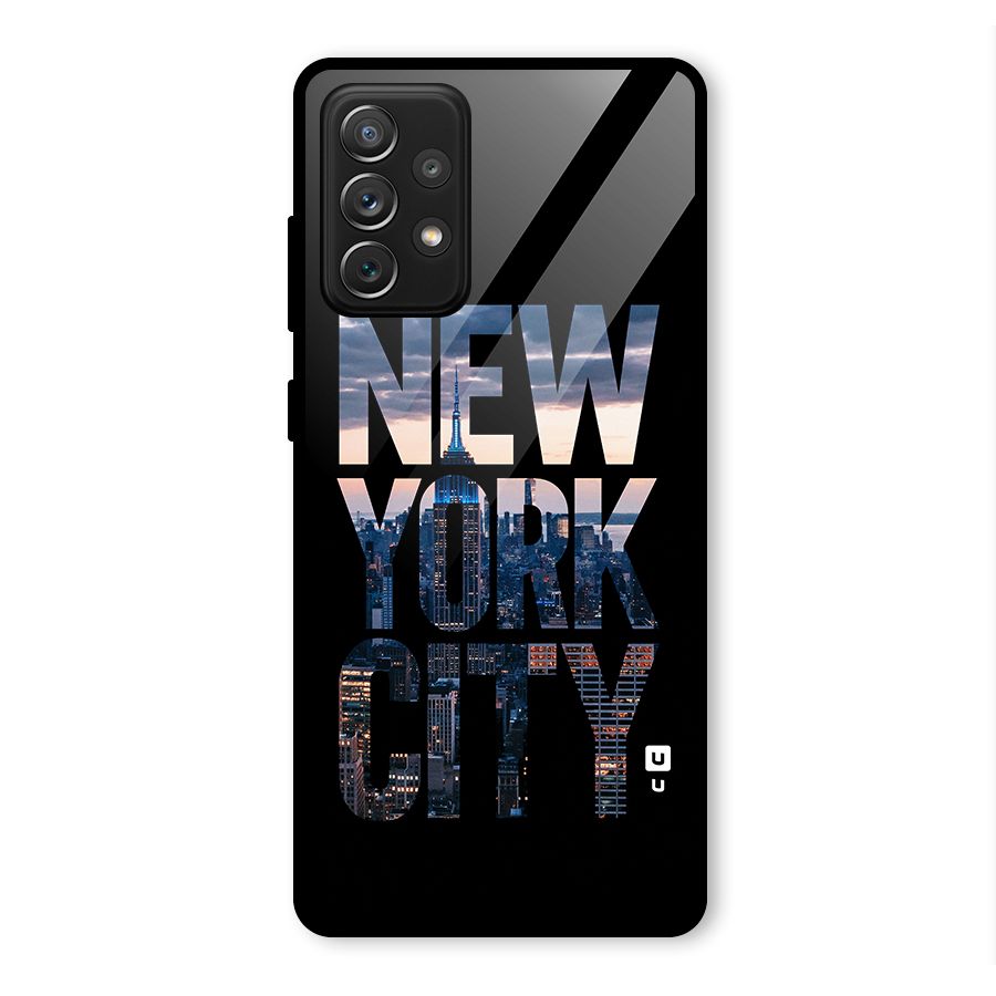 New York City Glass Back Case for Galaxy A72