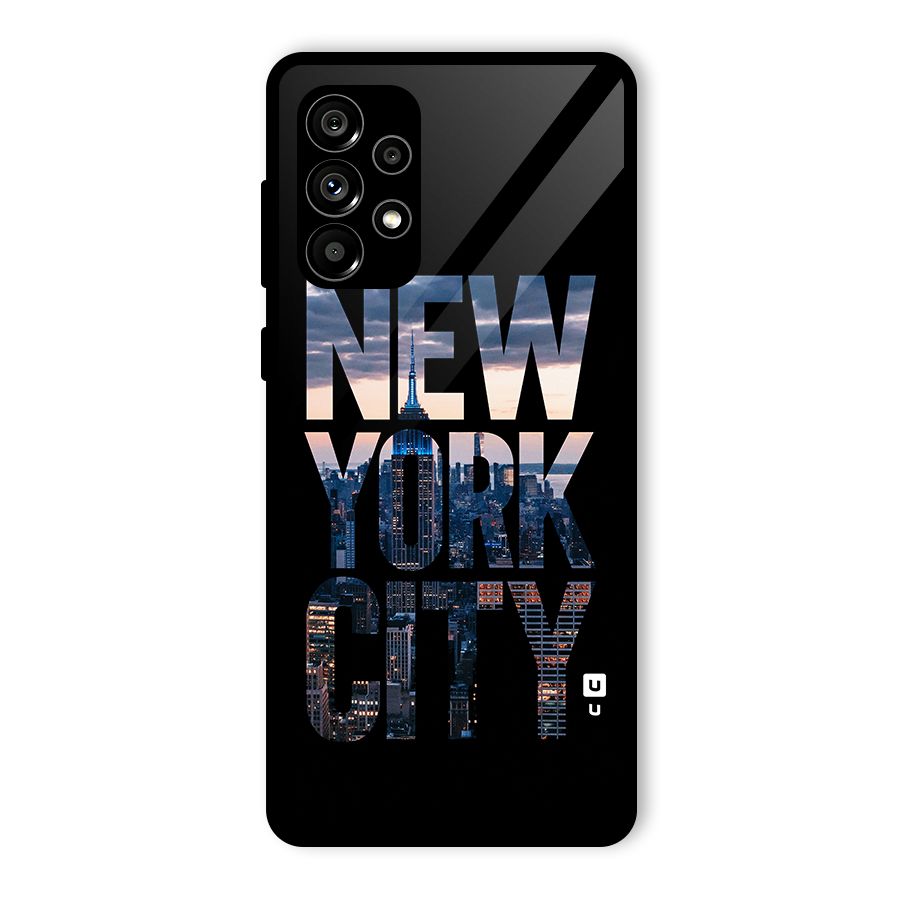 New York City Glass Back Case for Galaxy A73 5G