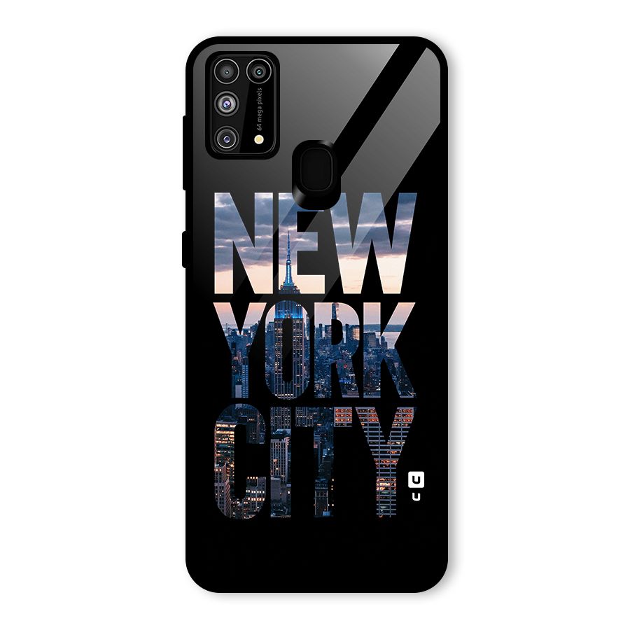 New York City Glass Back Case for Galaxy F41