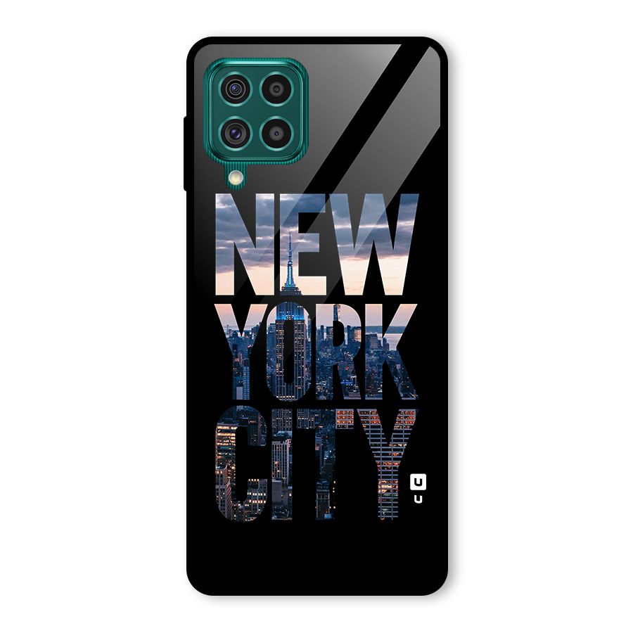 New York City Glass Back Case for Galaxy F62