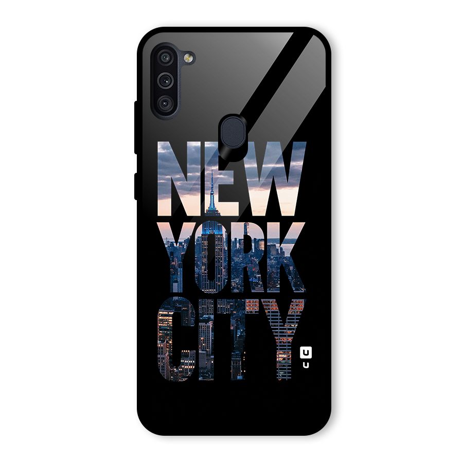 New York City Glass Back Case for Galaxy M11