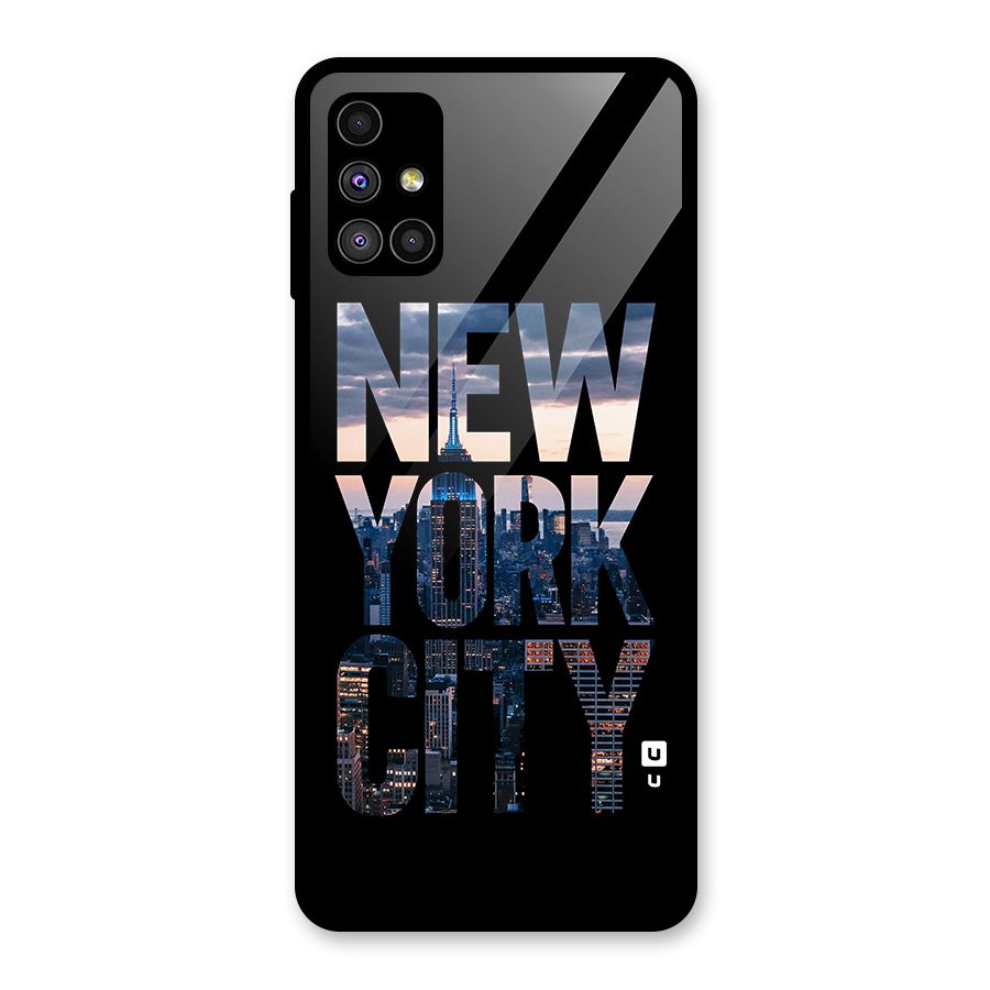 New York City Glass Back Case for Galaxy M51
