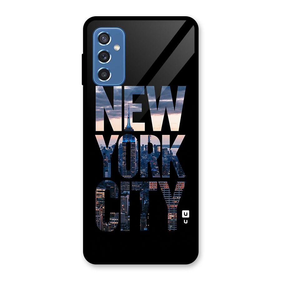 New York City Glass Back Case for Galaxy M52 5G